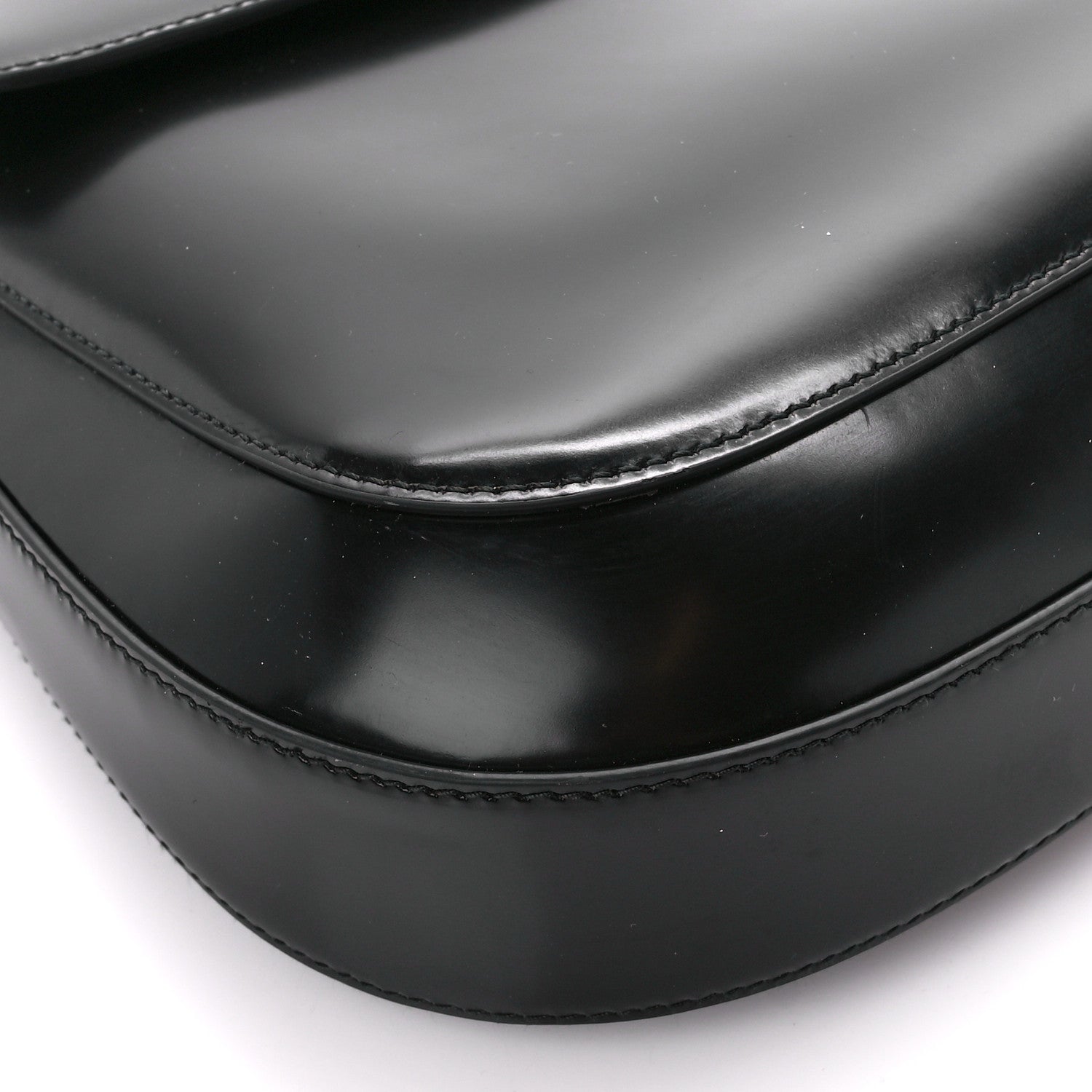 Prada Spazzolato Cleo Flap Adjustable Strap Shoulder Bag Black 10 of 11