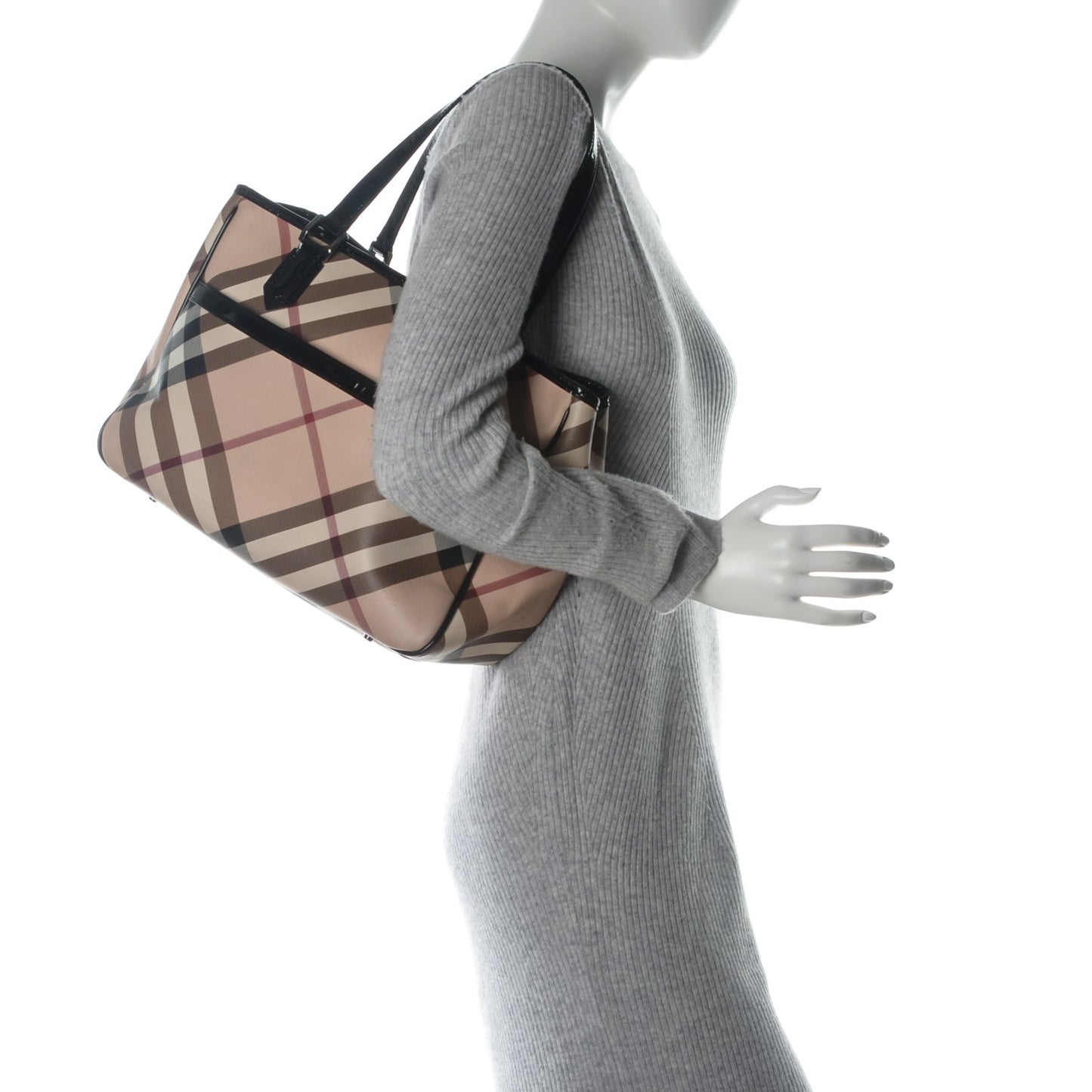 Nova Check Medium Tote Black