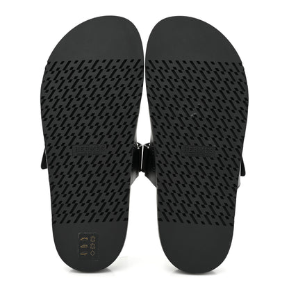 Hermes Calfskin Womens Chypre Sandals 41 Black 5 of 9
