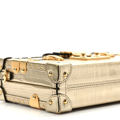 Louis Vuitton Metallic Grain De Bois Petite Malle Gold 7 of 11