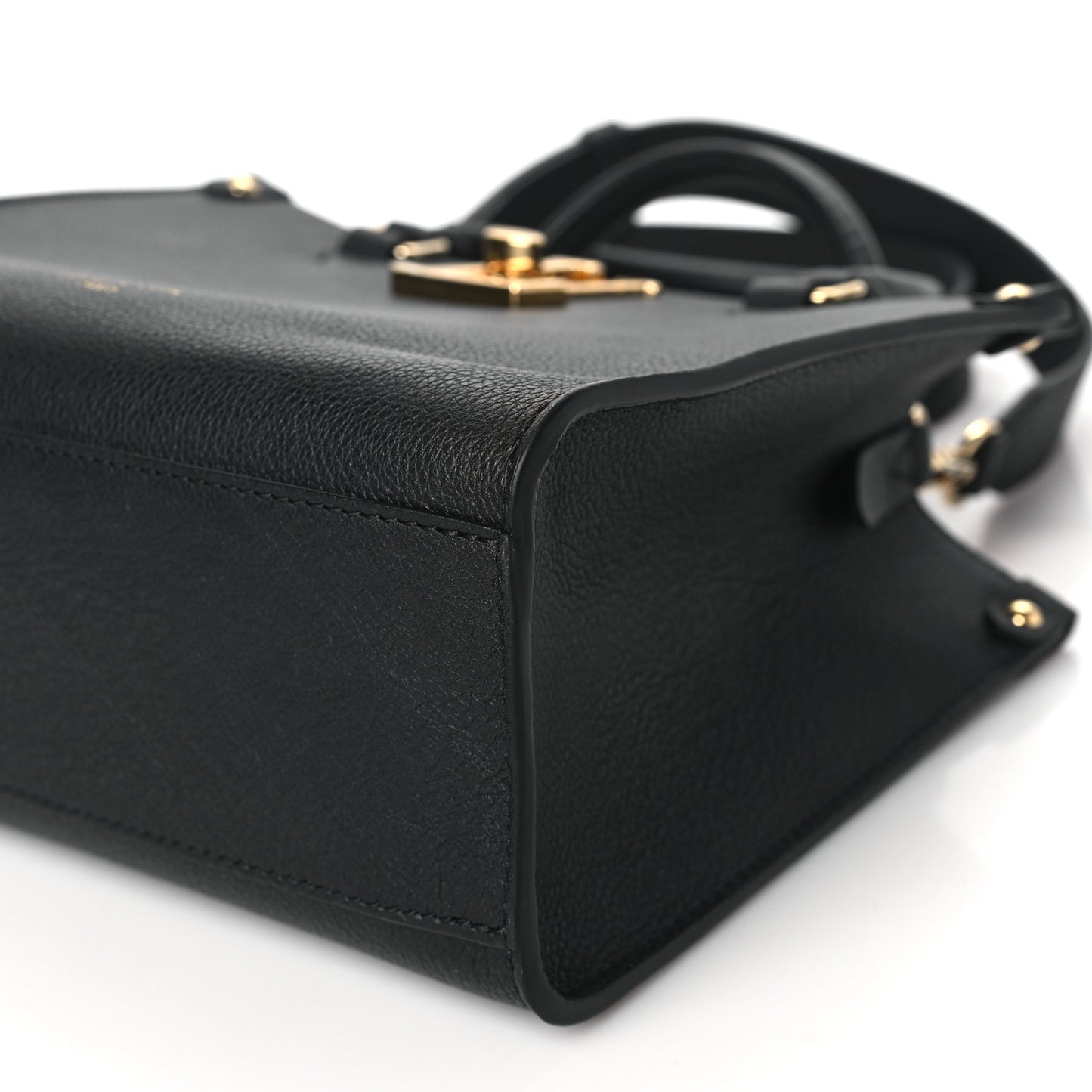 Calfskin Lock & Go Tote Black