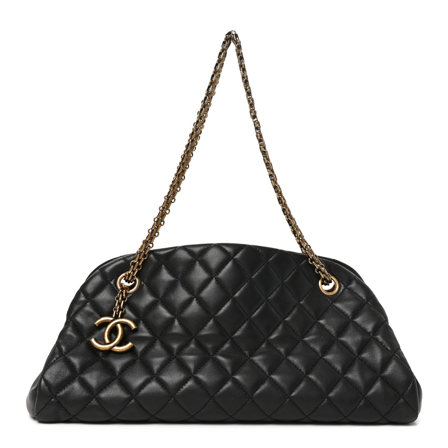 Lambskin Quilted Medium Just Mademoiselle Black