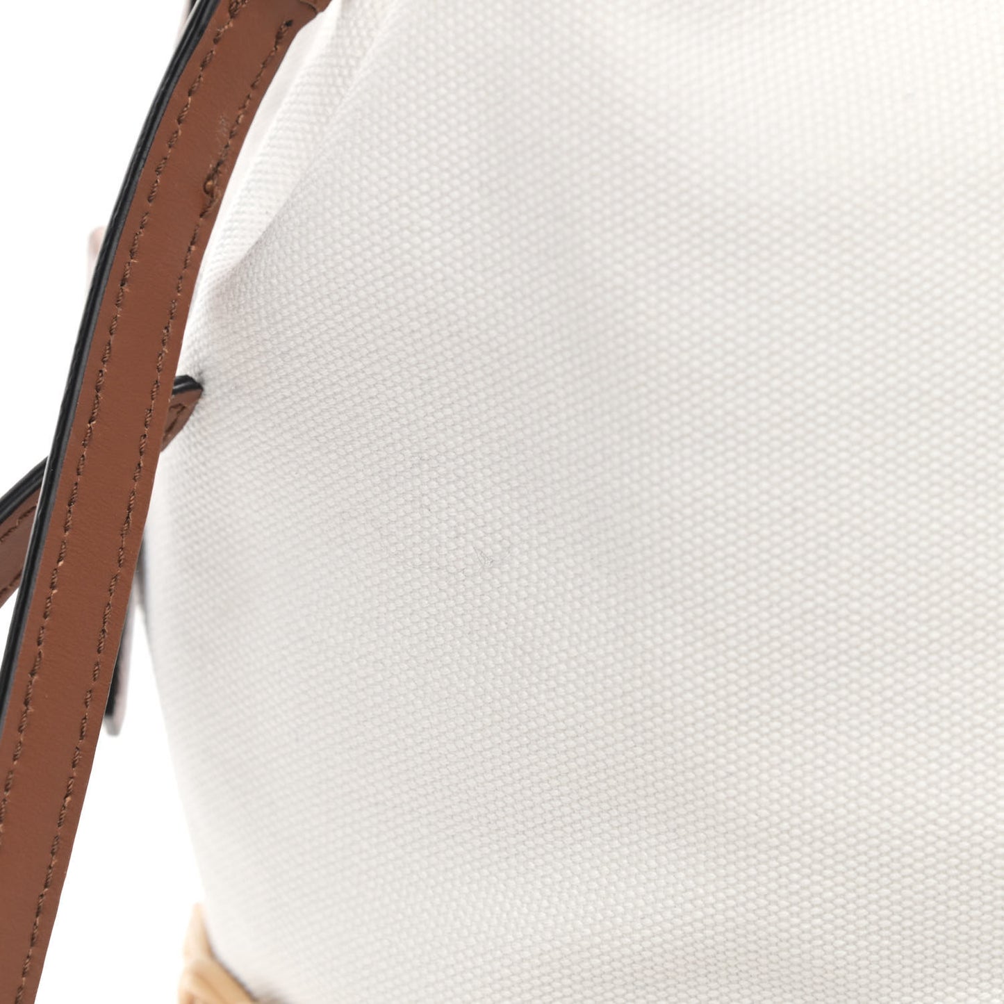 Wicker Canvas Bucket Bag Naturale