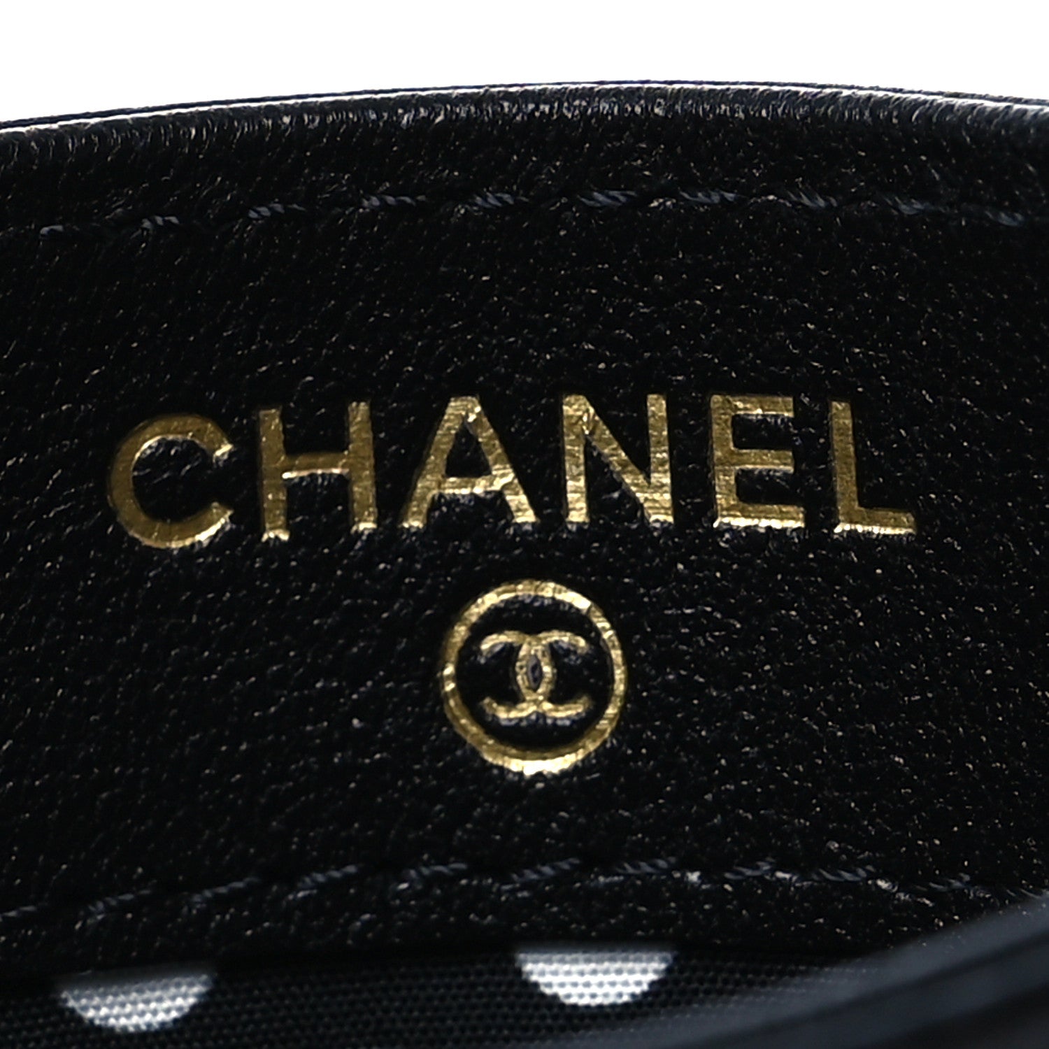 Chanel Lambskin Quilted Pearl CC Chanel Card Holder Black 6 of 9