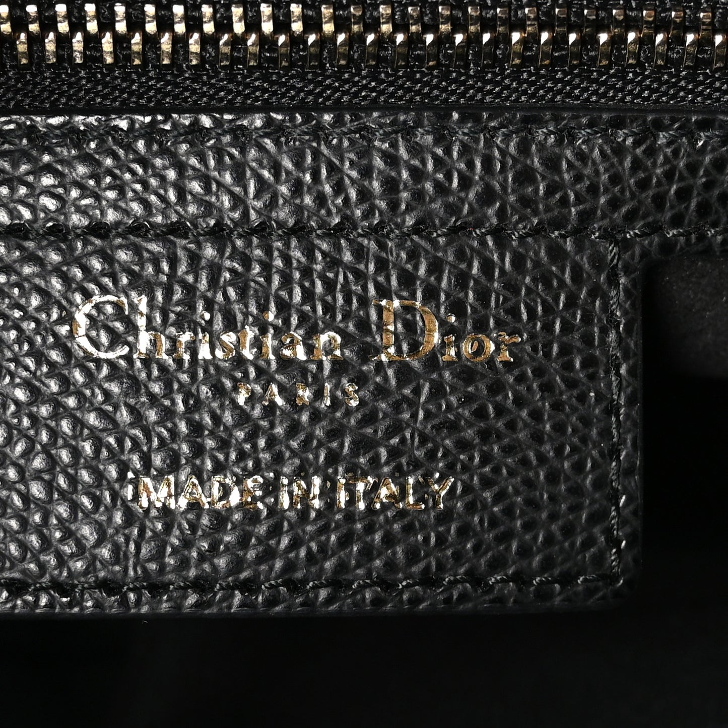 Grained Calfskin Saddle Bag Black