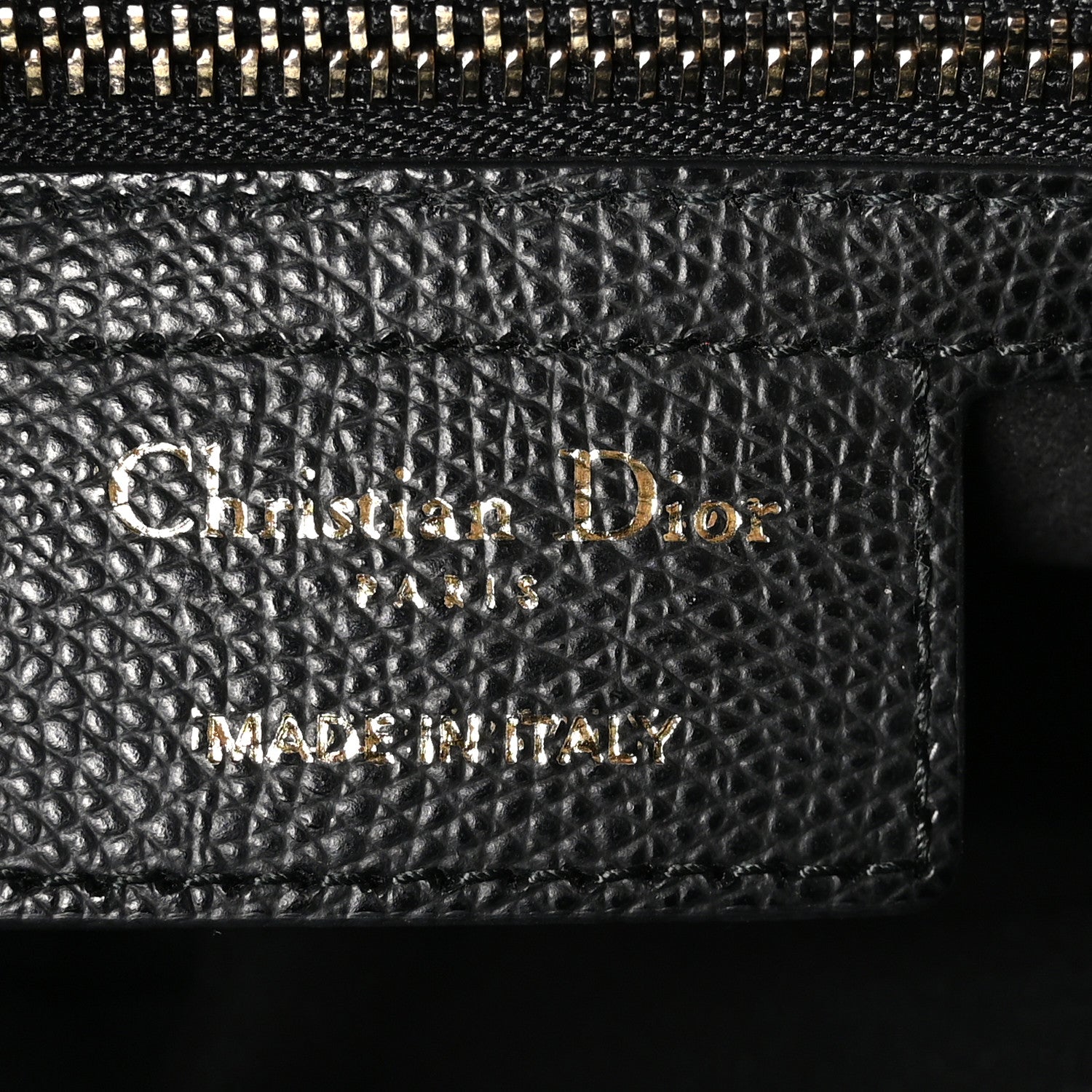 Christian Dior Grained Calfskin Saddle Bag Black 6 of 11