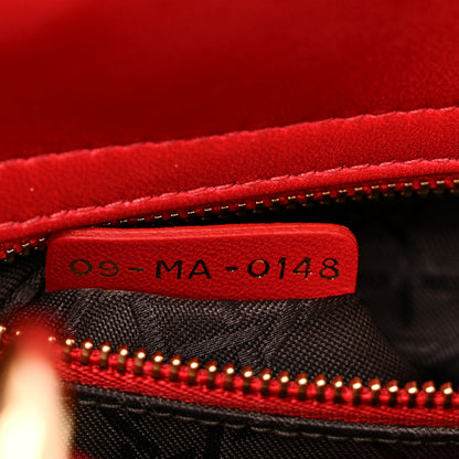 Christian Dior Lambskin Cannage Small Lucky Badges My Lady Dior Red 7 of 10