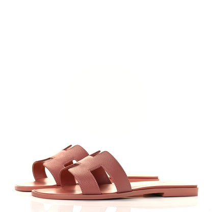 Hermes Epsom Oran Sandals 40 Rose Aube 3 of 8