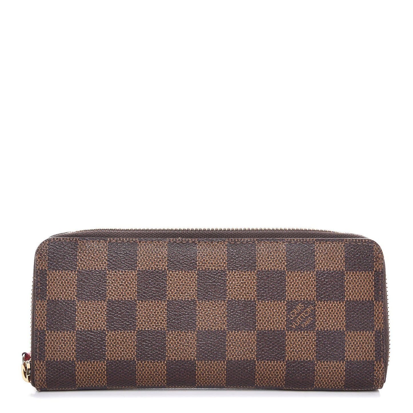 Damier Ebene Clemence Wallet Cherry