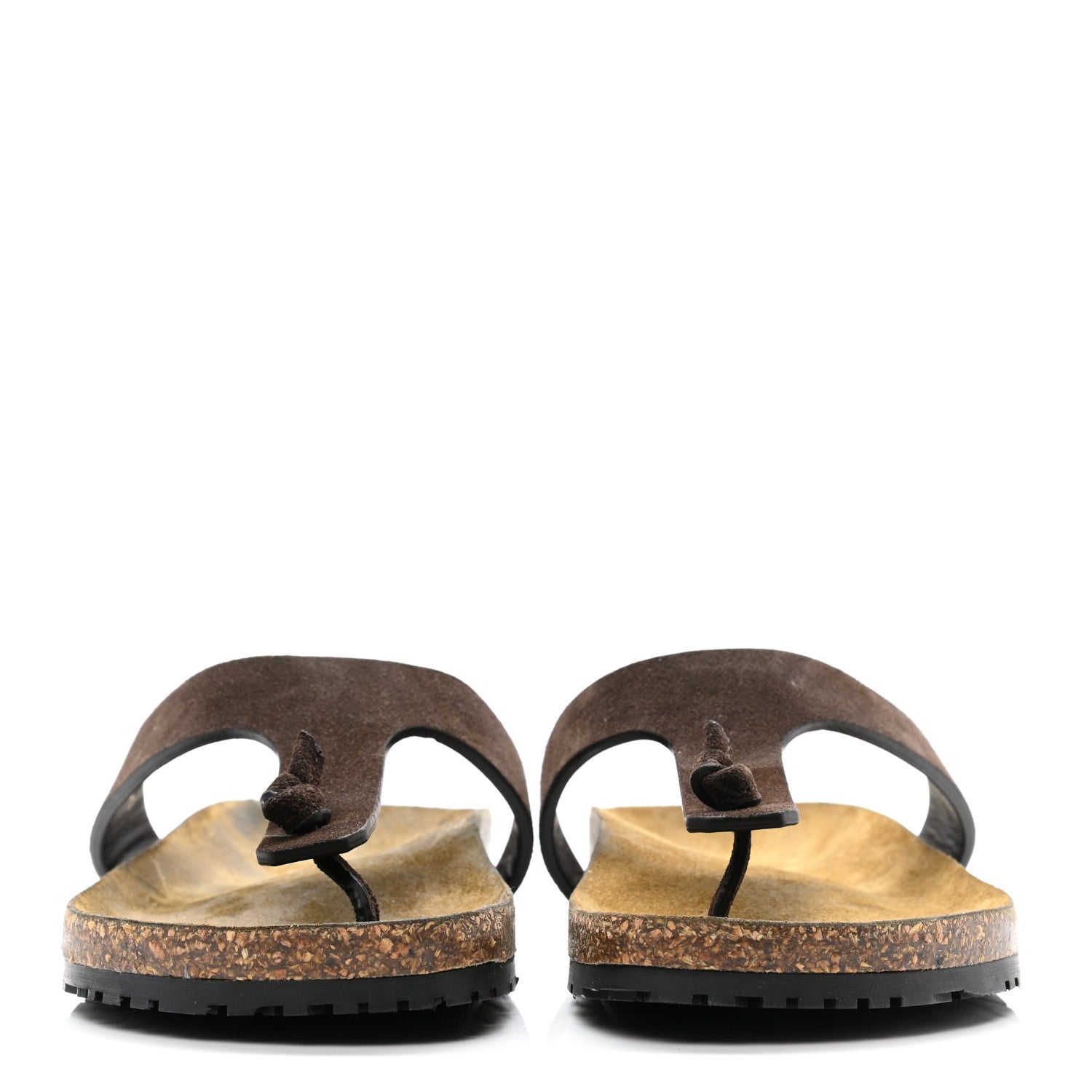 Saint Laurent Suede Jimmy Thong Flat Sandals 40 Chocolate 2 of 8