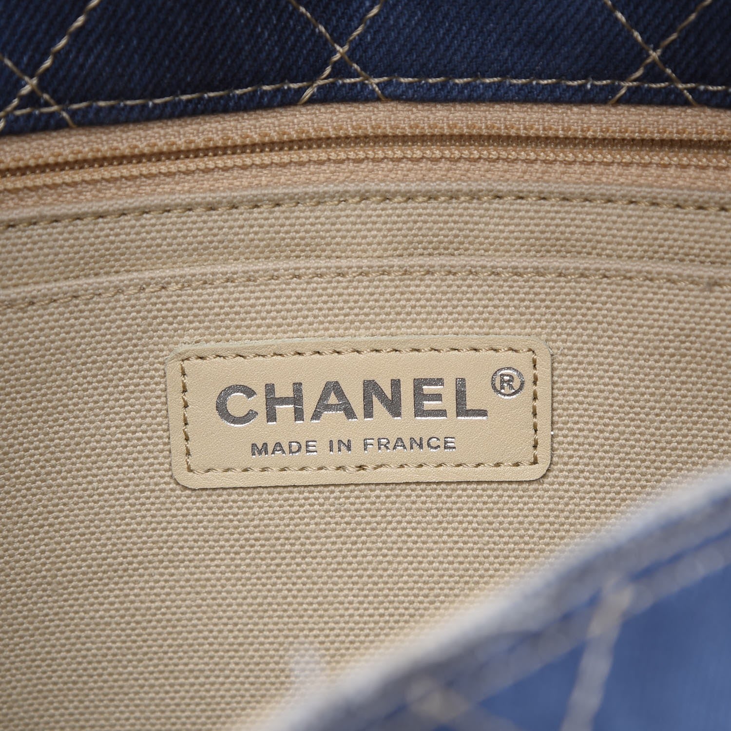 Chanel Denim Quilted Jumbo Pompom Flap Dark Blue 6 of 7