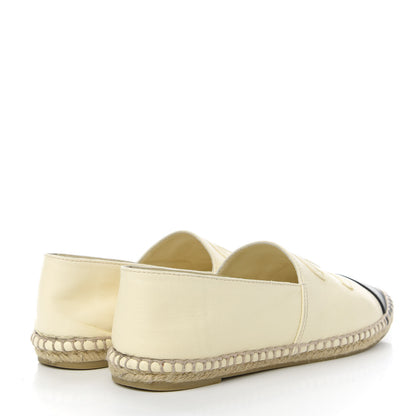 Chanel Lambskin CC Espadrilles 36 White Black 4 of 10