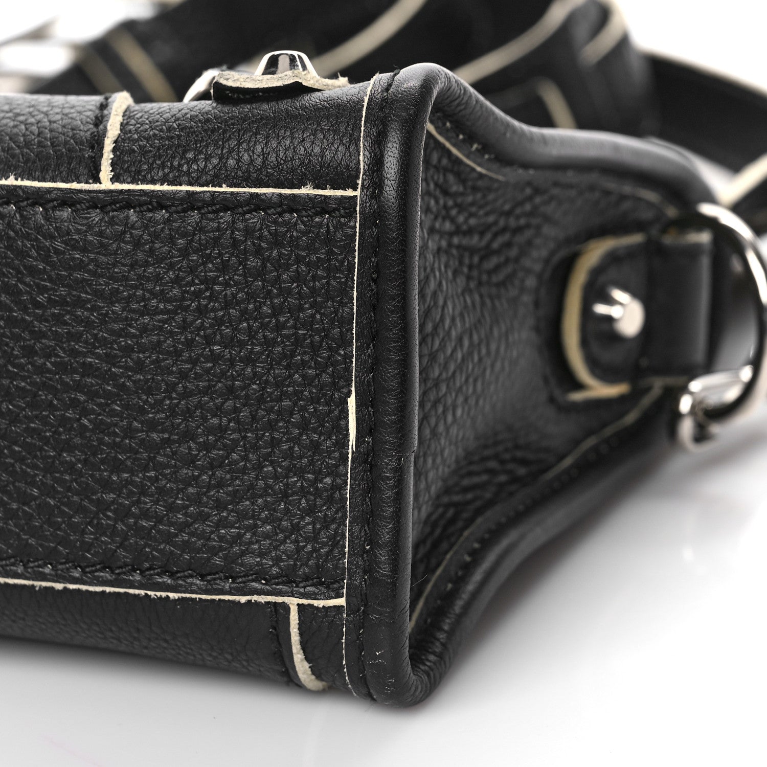 Balenciaga Supple Grained Calfskin Classic Silver Hardware Highlight Mini City Black 9 of 9