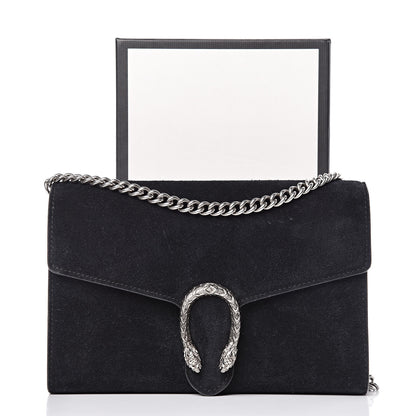 Gucci Suede Mini Dionysus Chain Wallet Black 10 of 10