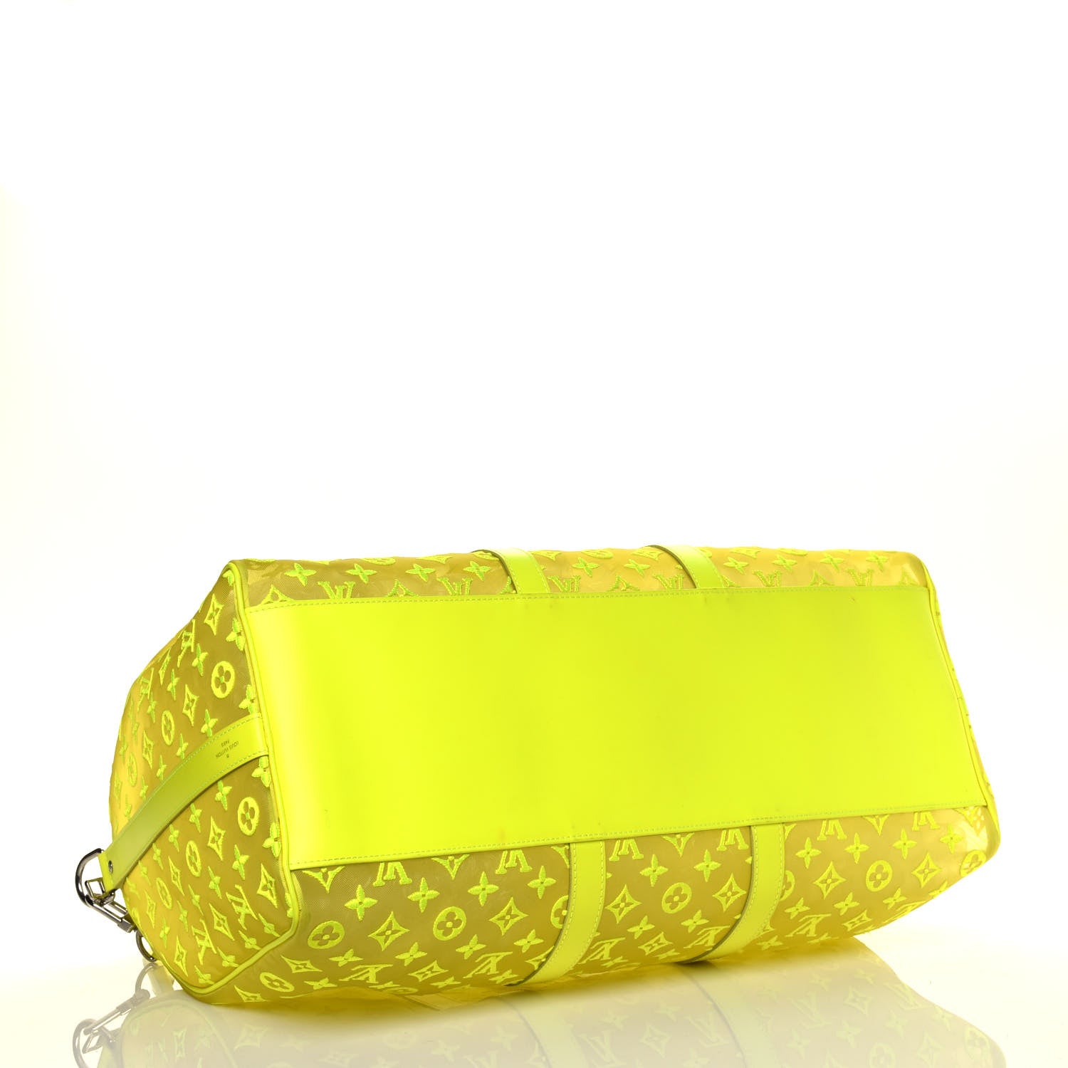 Louis Vuitton Monogram Fluo See Through Keepall Bandouliere 50 Yellow 4 of 31