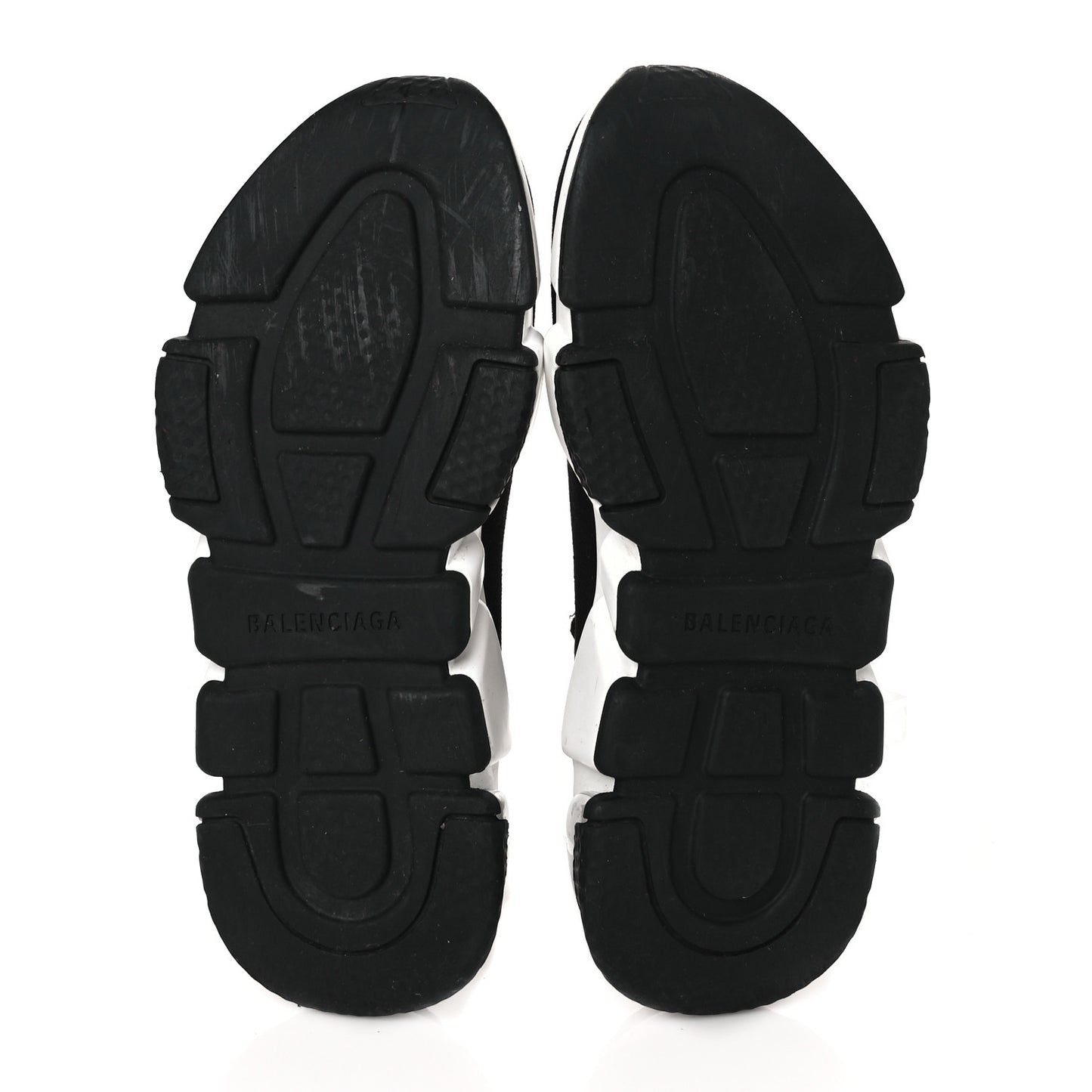 Neoprene Knit Womens Speed Clear Sole Sneakers 37 Black White