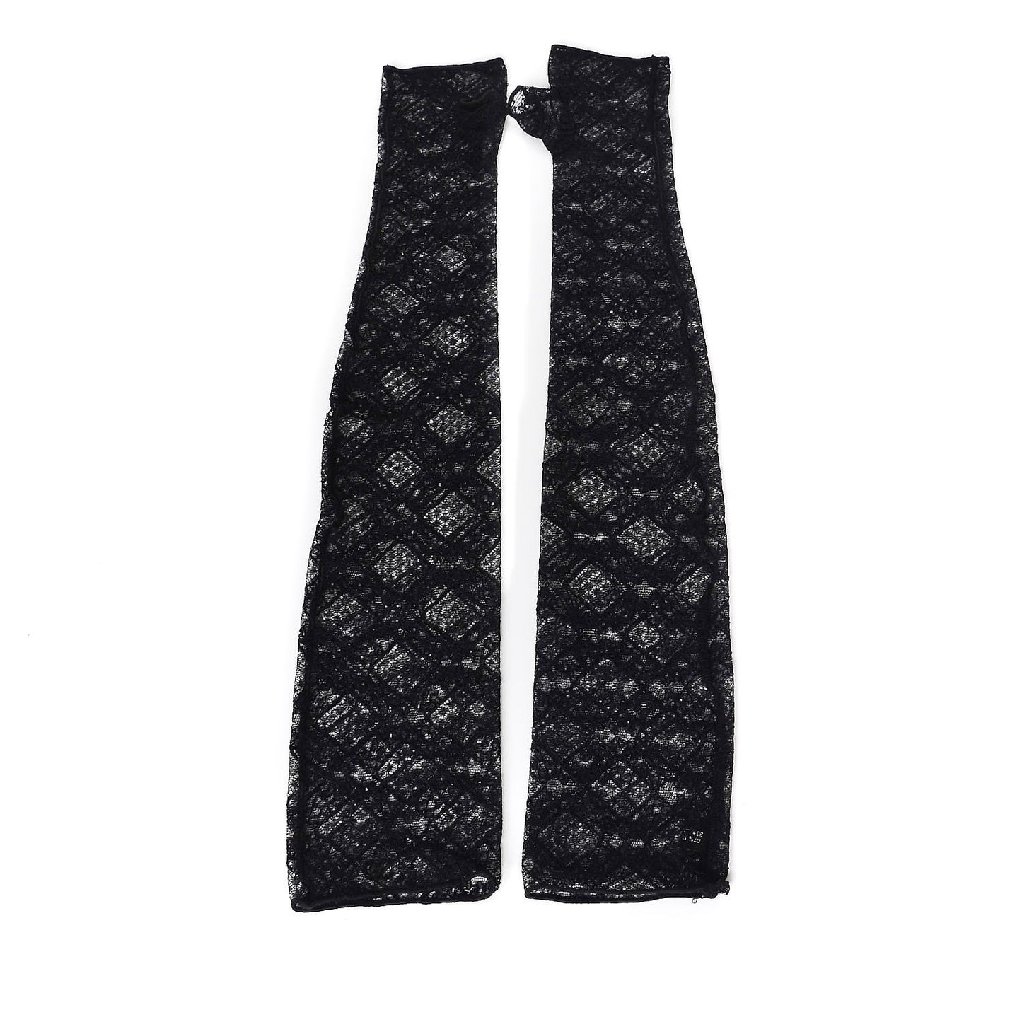 Lace Fingerless Gloves Black