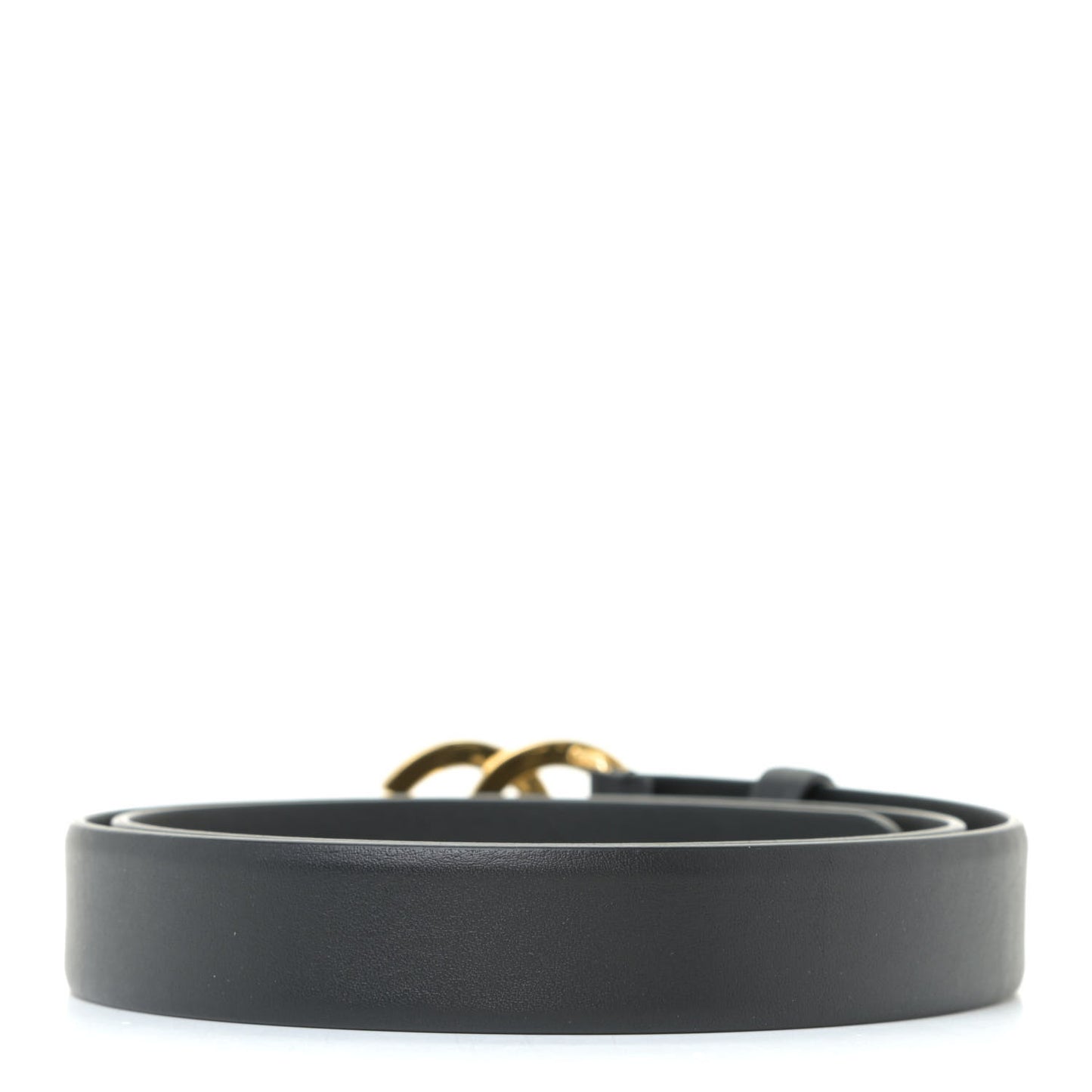 Calfskin Paris Button CC Belt 80 32 Black