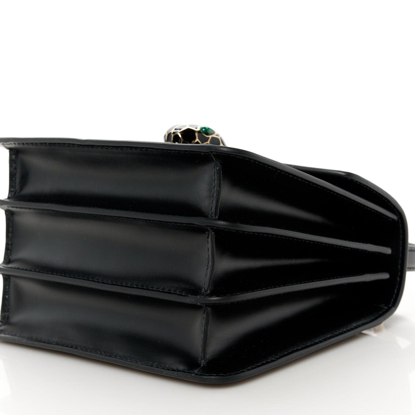 Calfskin Serpenti Forever Top Handle Black