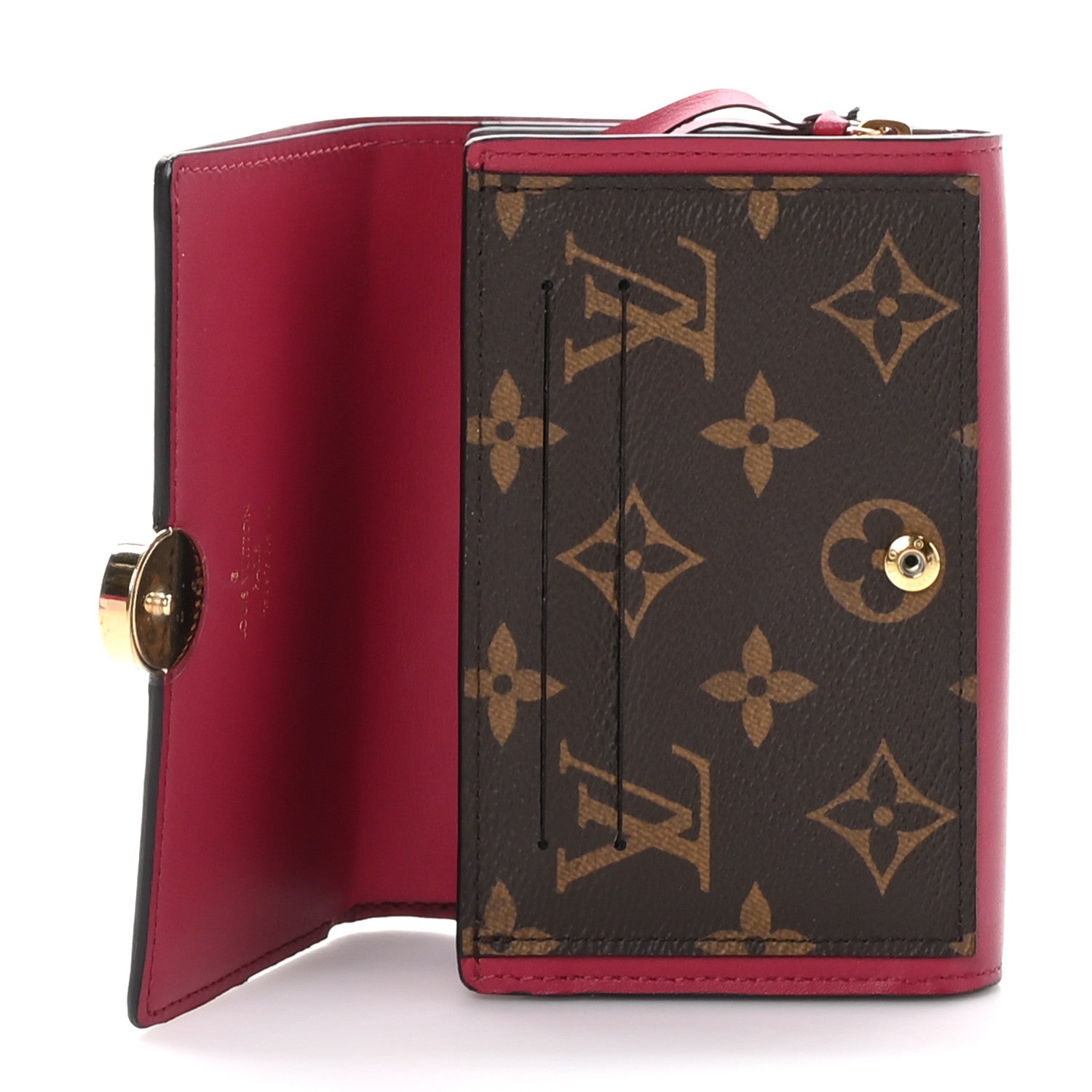 Louis Vuitton Monogram Flore Compact Wallet Fuchsia 6 of 8