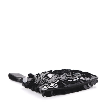 Prada Sequin Paillettes Soft Calf Bag Black 4 of 9