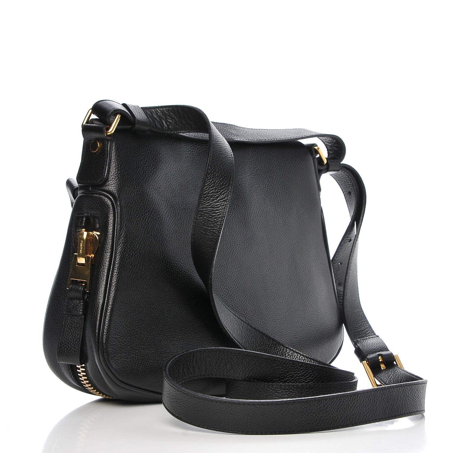 Tom Ford Pebbled Calfskin Medium Jennifer Black 3 of 7