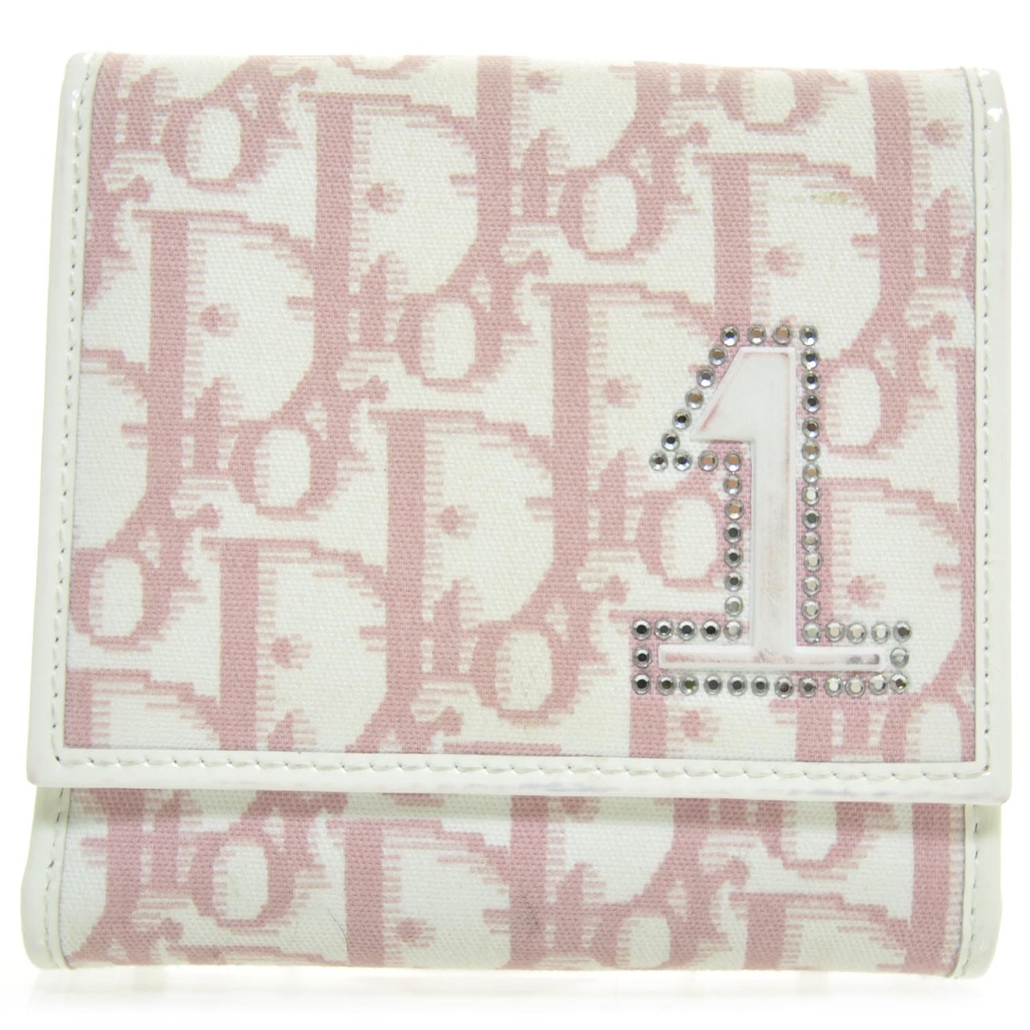 Canvas Patent Diorissimo Girly Wallet Pink