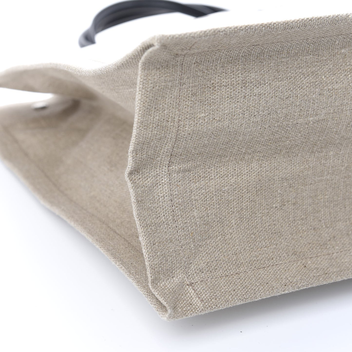 Linen Calfskin Rive Gauche Tote Optic White