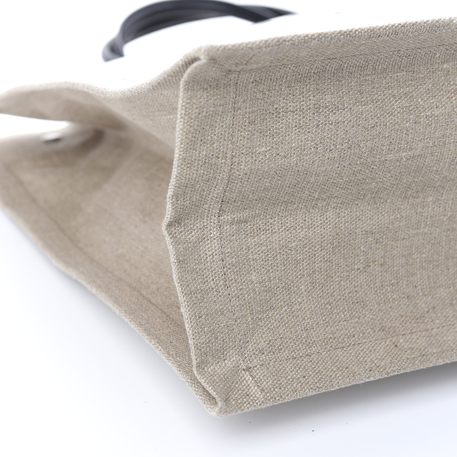 Saint Laurent Linen Calfskin Rive Gauche Tote Optic White 6 of 9