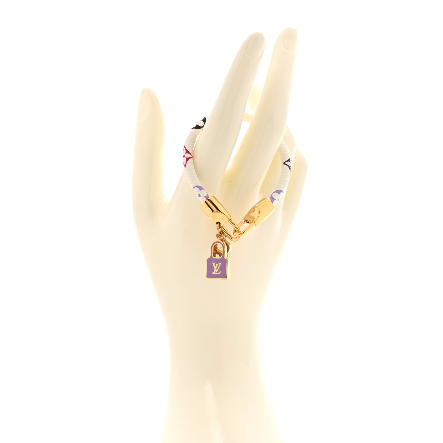 Monogram Multicolor Luck It Bracelet 19 White