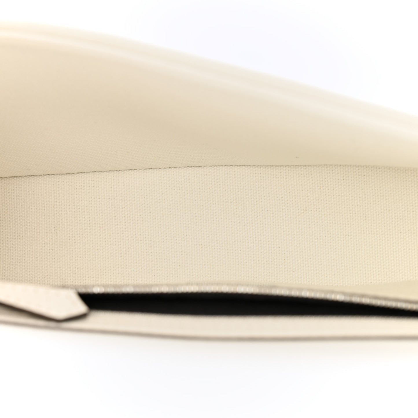 Canvas Vitello King FF Embroidered Baguette White Black