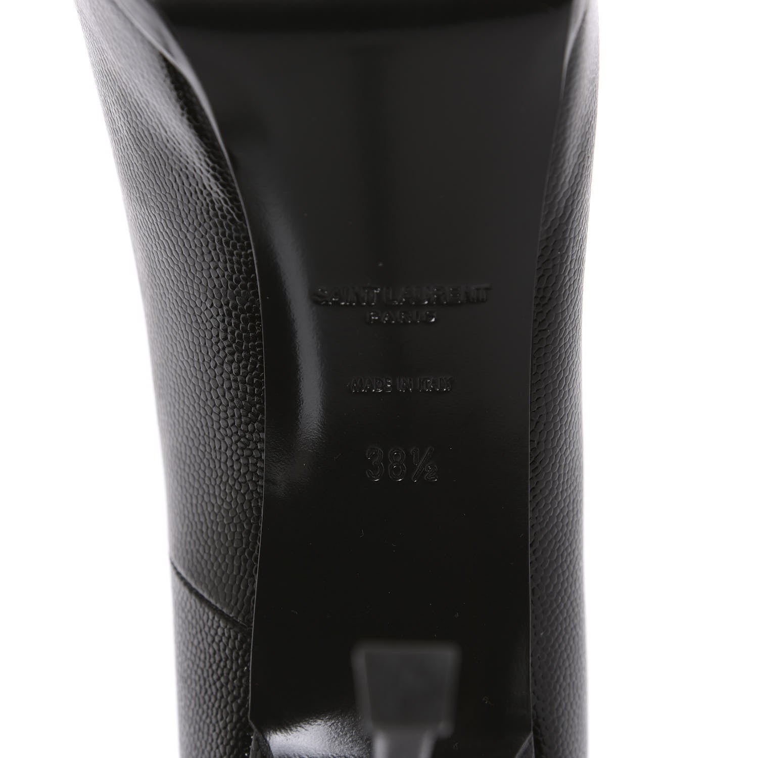 Saint Laurent Vernigolf Tribute Two 80 Platform Pumps 38.5 Black 9 of 10