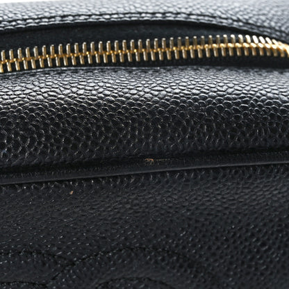 Chanel Caviar Timeless CC Cosmetic Pouch Bag Black 10 of 11