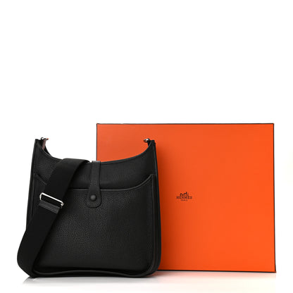 Hermes Taurillon Clemence Evelyne III GM Black 11 of 11