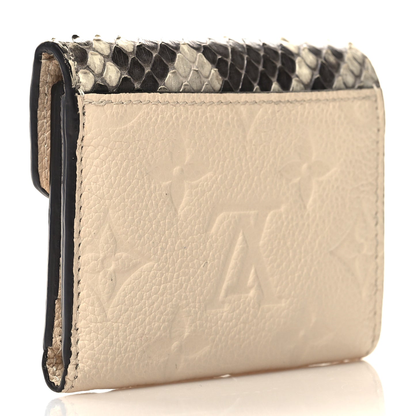 Snakeskin Empreinte Zoe Wallet Creme
