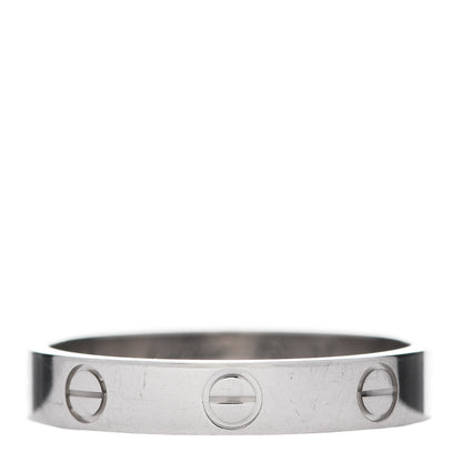 Cartier 18K White Gold 4mm LOVE Wedding Band Ring 57 8 1 of 4