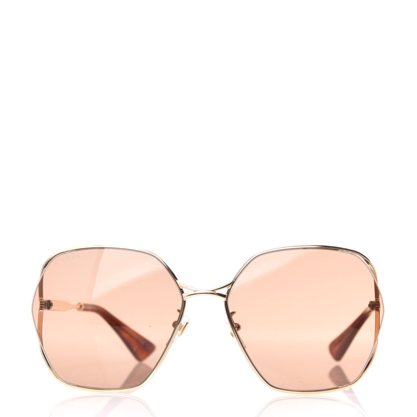 Metal Fork Square Frame Sunglasses GG0818SA Pink