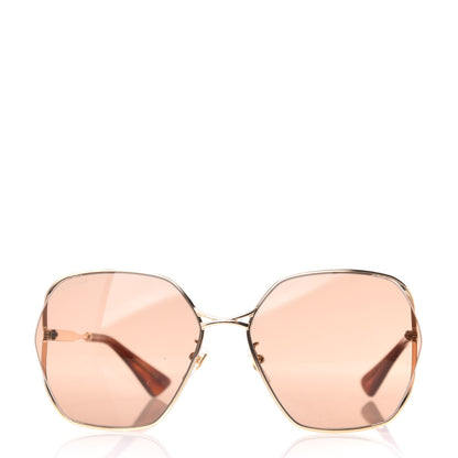 Gucci Metal Fork Square Frame Sunglasses GG0818SA Pink 2 of 8