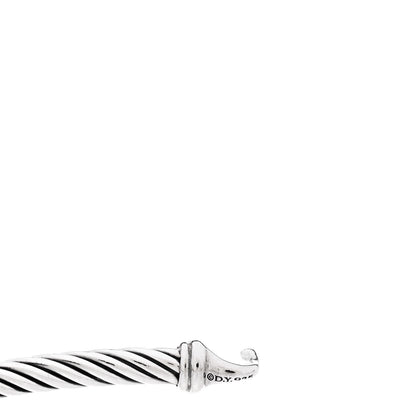 David Yurman Sterling Silver Diamond Amethyst 3mm Petite Wheaton Bracelet 3 of 4