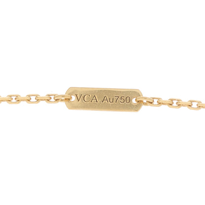 Van Cleef & Arpels 18K Yellow Gold Mother of Pearl Vintage Alhambra Pendant Necklace 4 of 6