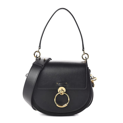 Chloe Calfskin Suede Large Tess Bag Black 1 of 9
