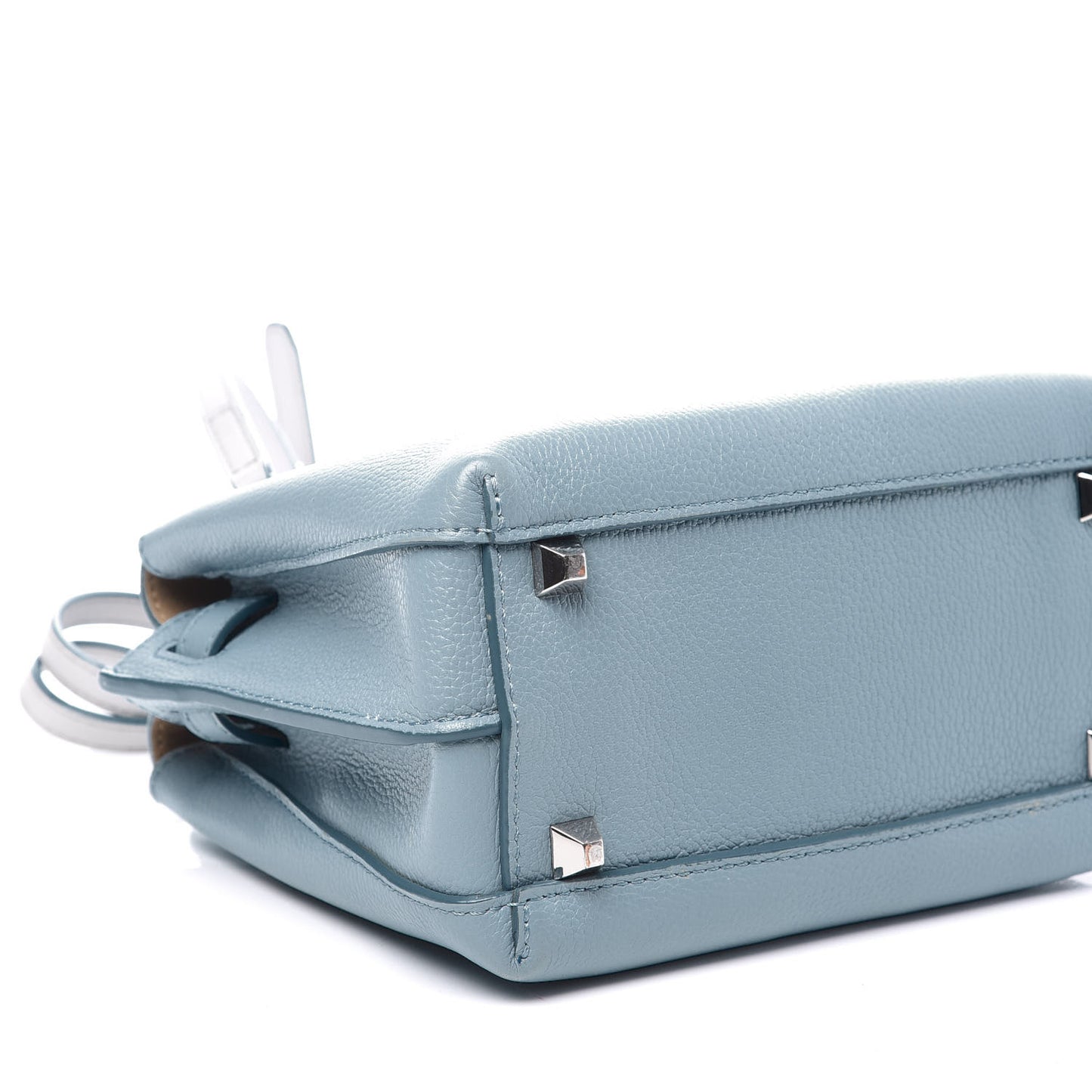 Grained Calfskin Mini Milla Tote Sky Blue