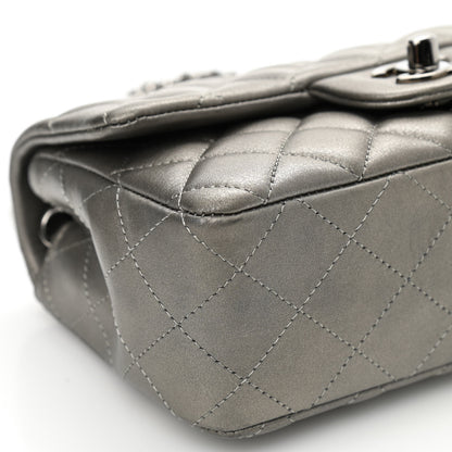 Chanel Metallic Calfskin Quilted Mini Rectangular Flap Ruthenium 8 of 10