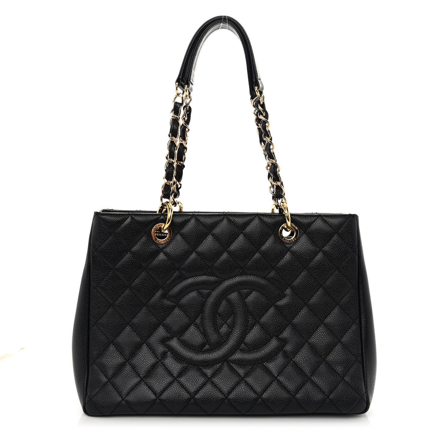 Caviar Quilted Grand Shopping Tote GST Black