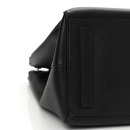 Prada Saffiano Double Zip Travel Tote Black 8 of 10