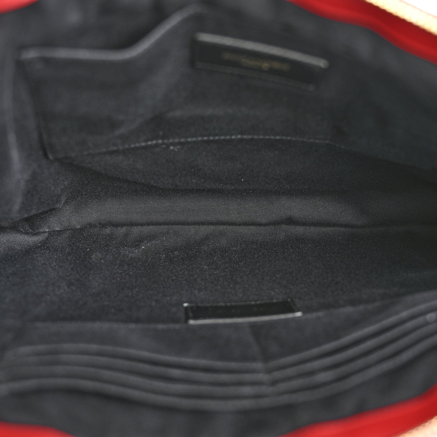 Saint Laurent Calfskin Matelasse Chevron Monogram Document Holder Rouge Eros 5 of 14