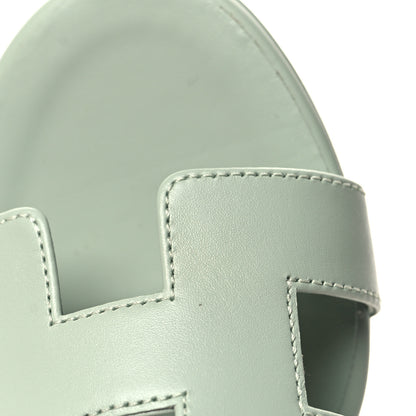 Hermes Calfskin Oasis Sandals 37 Vert Embrun 9 of 10