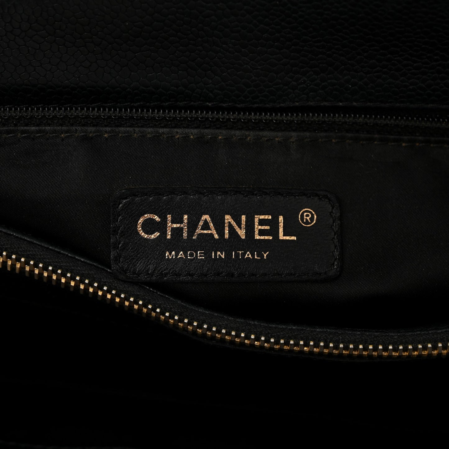 Caviar Quilted Grand Shopping Tote GST Black