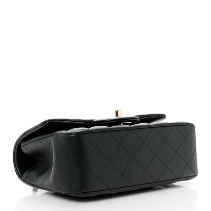 Chanel Lambskin Quilted Mini Top Handle Rectangular Flap Black 4 of 11