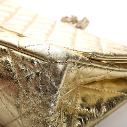 Chanel Metallic Aged Calfskin Quilted 2.55 Reissue 227 Flap Gold 9 of 9